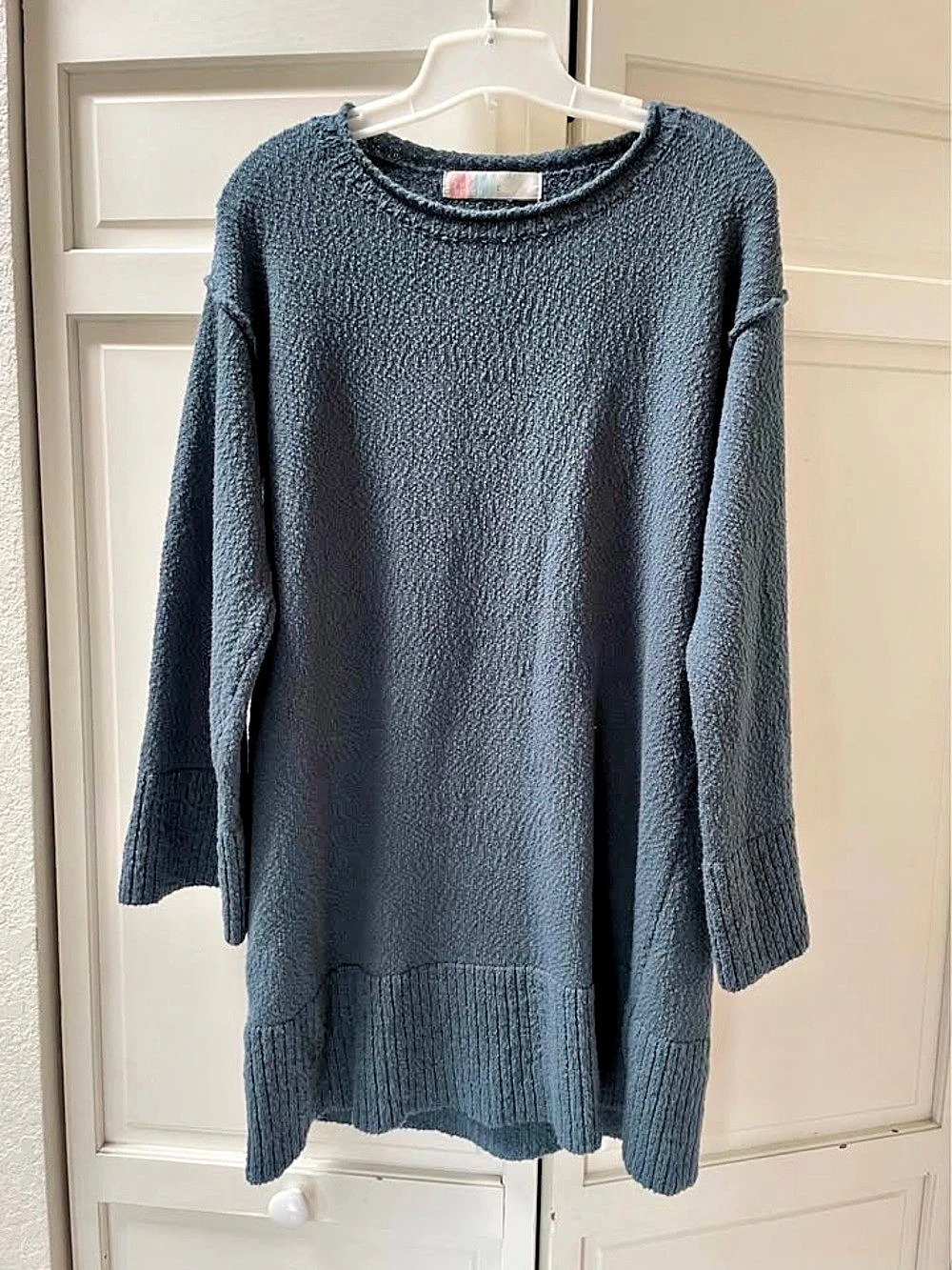 Free People Beach Sweater Dress in Teal (Size Large)